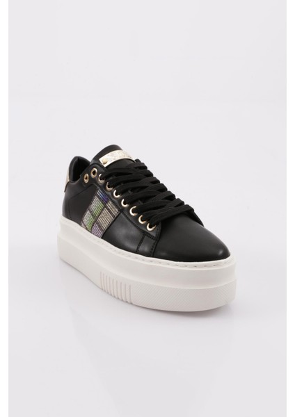 ES861 Kadin Kalin Taban Silver Taşli Sneakers Ayakkabi fiyatları