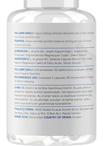 Arginine 120 Kapsül
