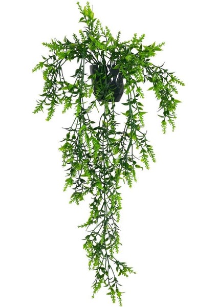 Yapay Çiçek Siyah Saksıda Sarkan TY60 Yeşil Bitki Yapay Sarmaşık 60CM