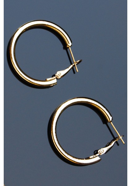 Altın Renk Boru Halka Klipsli Küpe 3mm 3x3 modelleri