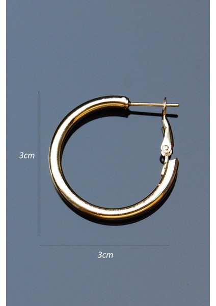 Altın Renk Boru Halka Klipsli Küpe 3mm 3x3 fırsatları