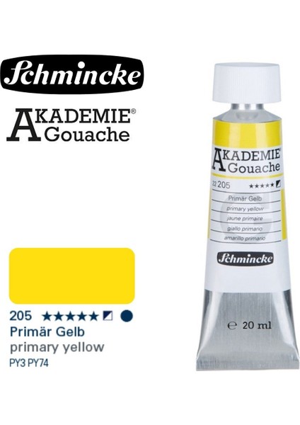 Akademie Guaj Boya 20ML 205 Primary Yellow