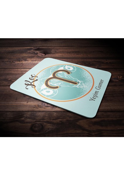 Kişiye Özel Koç Burcu Temalı Astroloji Tasarım Mouse Pad