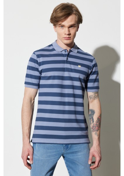 Wrangler Erkek Mavi Polo Tişört