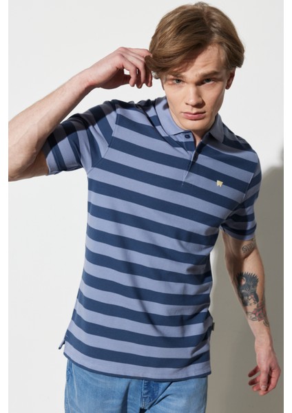 Wrangler Erkek Mavi Polo Tişört
