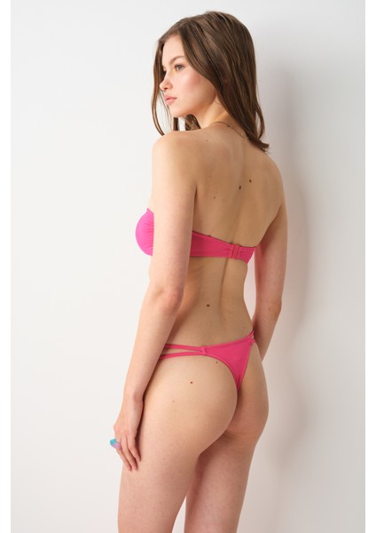 Berta Bantlı String Bikini Tek Alt Pembe 239206