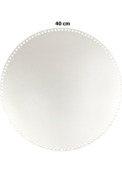 Ahşap Sepet Tepsi Tabanı 40CM Beyaz Çift Yüz 3mm Mdf