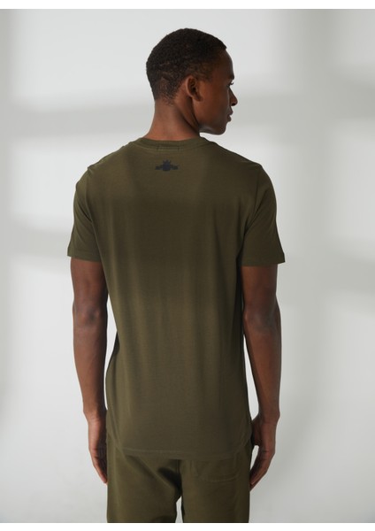 Bisiklet Yaka Düz Yeşil Erkek T-Shirt M647500022980P T-Shirts Regular Pur fırsatları