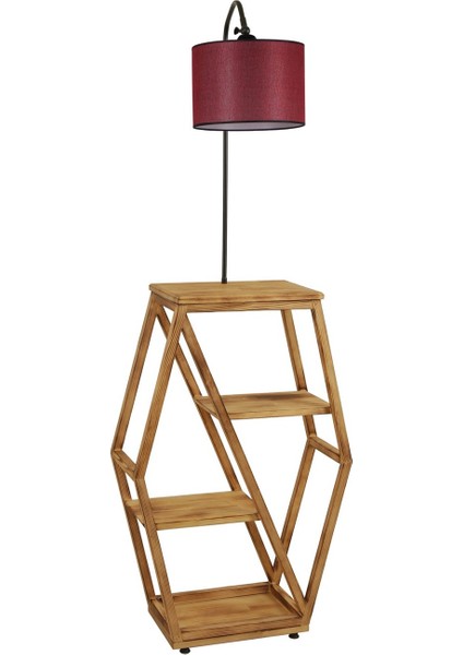 Asos Lambader Silindir Hasir Bordo Abajurlu
