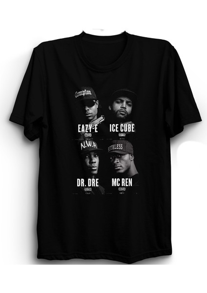 N.w.a, Compton, Eazy-E, Dr. Dre, Ice Cube, Mc Ren, Hiphop Tişört