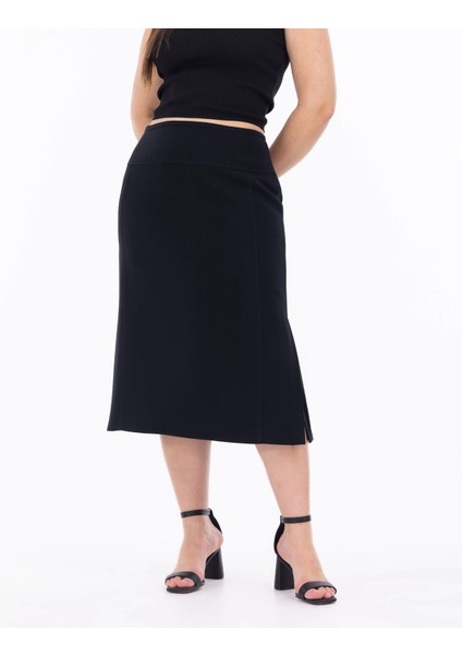 Büyük Beden Siyah Kadın Etek 23112001019 fiyatları