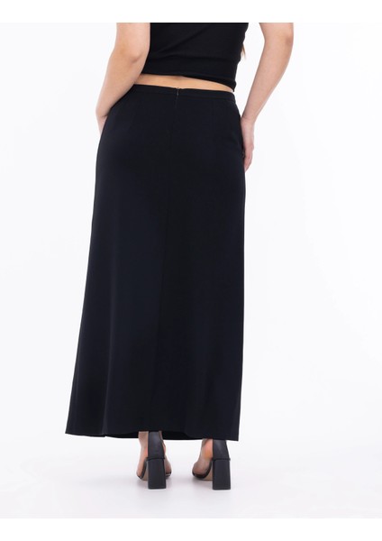 Büyük Beden Siyah Kadın Etek 23112001020 fırsatları