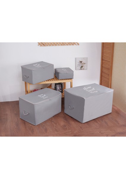 Küçük Boy Home Sweet Home Baskılı Gri Hurç 30X21X18 fiyatları