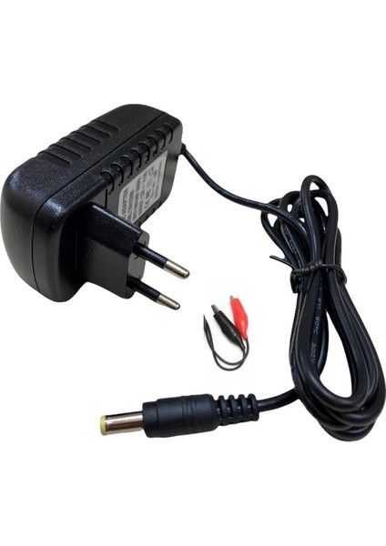 6 Volt Akü Şarj Adaptörü Maşalı 6V2A 6V5A 6V7A 6V12A Şarj Edebilme Özelliği Pil Batarya Şarz