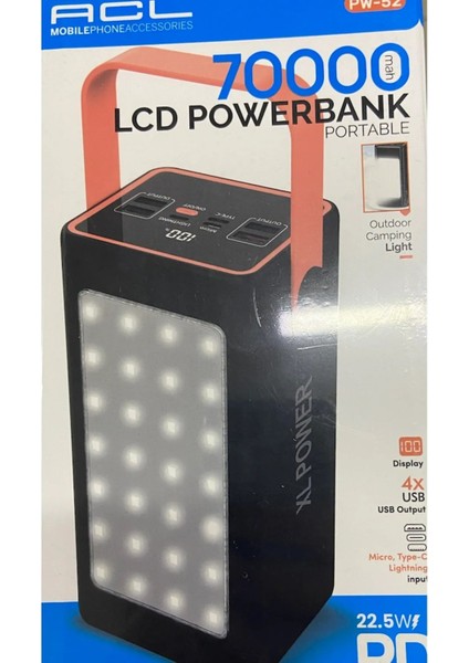 Pw-52 70.000 Mah Powerbank Taşınabilir Şarj Cihazı
