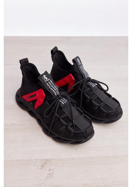 Bağcıklı Aksesuarlı Erkek Sneaker