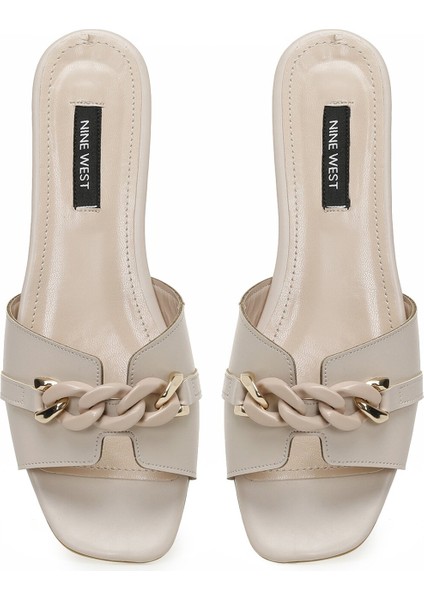 OVER 3FX Krem Kadın Düz Terlik fırsatları