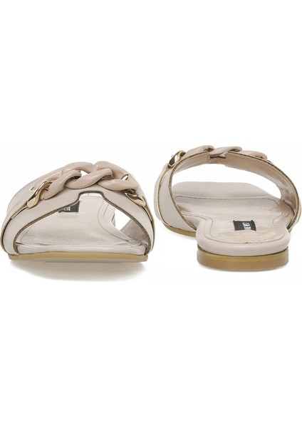 OVER 3FX Krem Kadın Düz Terlik indirimleri