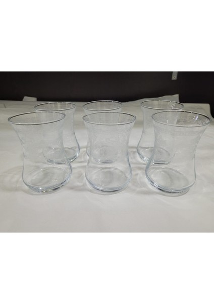 Bohemia Crystal Kristal Cam 6'lı Çay Bardağı Desenli 9 x 6 cm