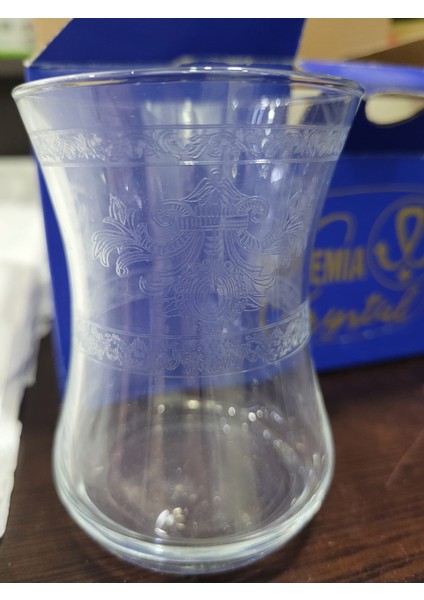 Bohemia Crystal Kristal Cam 6'lı Çay Bardağı Desenli 9 x 6 cm fiyatları