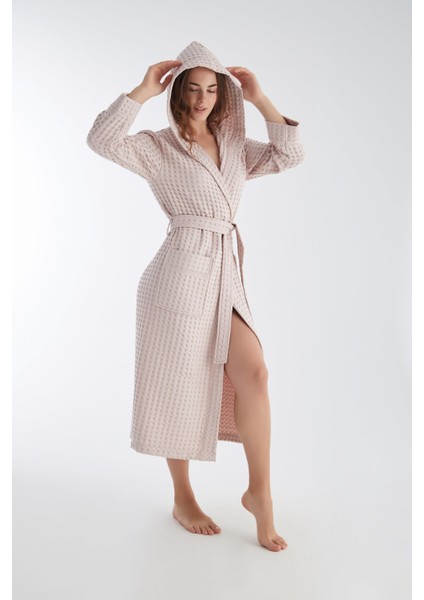 Uzun Şalyaka Bambu (Antibakteriyel) Cotton Havuzlu Pike Bayan Sabahlık fiyatları