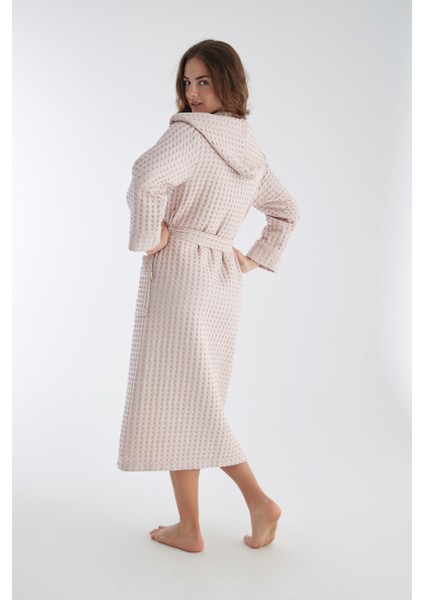 Uzun Şalyaka Bambu (Antibakteriyel) Cotton Havuzlu Pike Bayan Sabahlık modelleri