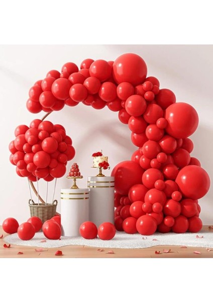 15 Adet Kırmızı Balon Iç Mekan Dekorasyon Doğum Günü Partisi