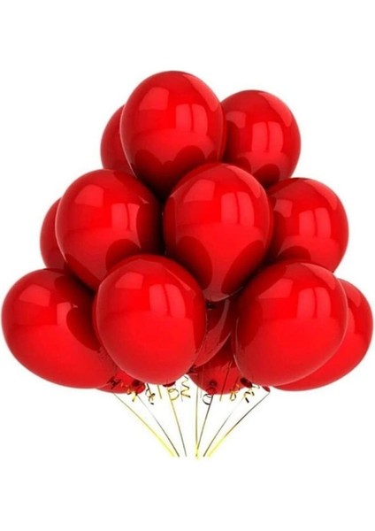 15 Adet Kırmızı Balon Iç Mekan Dekorasyon Doğum Günü Partisi