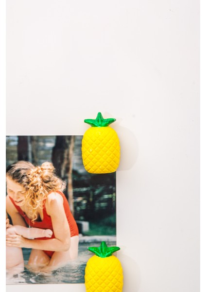 El Yapımı Beton Buzdolabı Magneti - Ananas 5'li Paket fırsatları