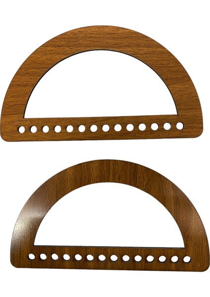 Ahşap Çanta Sapı Mdf Kulp Ceviz (1 Çift)