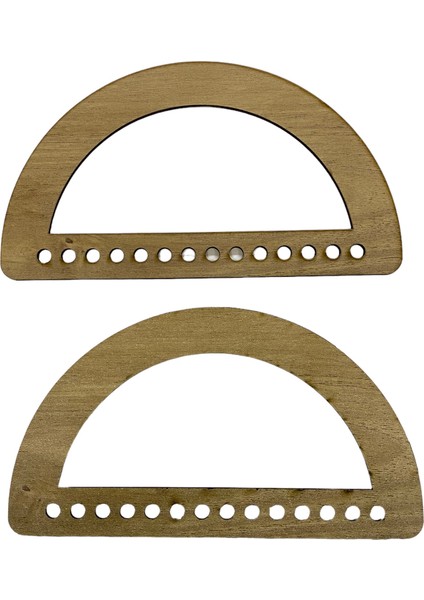 Ahşap Çanta Sapı Mdf Kulp Açık Meşe (1 Çift)