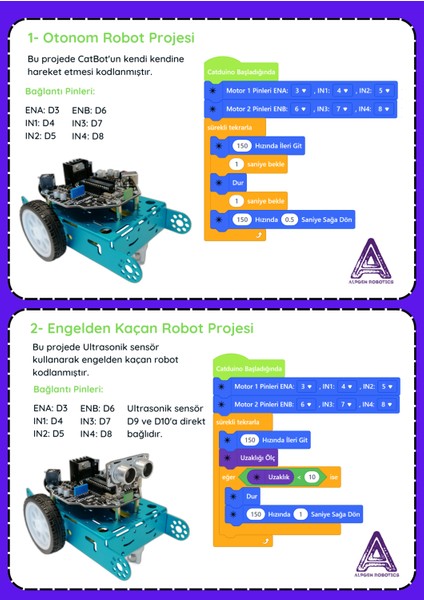 Catbot Arduino Kodlama Robot Seti