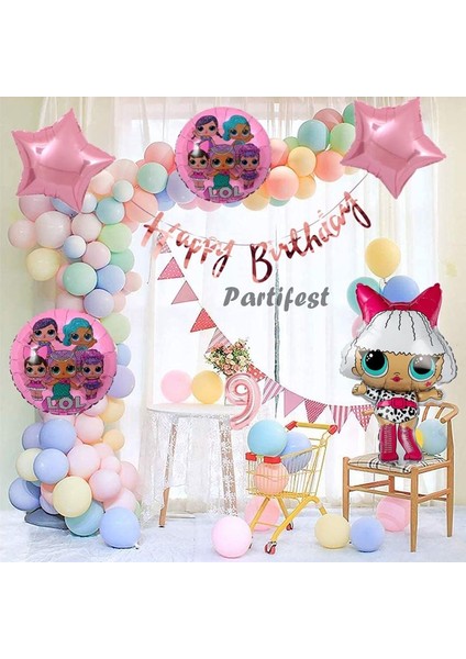 Lol Suprise 9 Yaş Balon Seti Lol Bebek Konsept Helyum Balon Set Diva Lol Bebek Doğum Günü Set