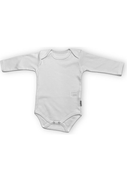 Uzun Kollu Düz Bebek Çıtçıtlı Body