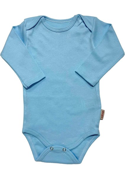 Çıtçıtlı Bebek Body Zıbın Uzun Kollu Pamuklu Mavi fiyatları