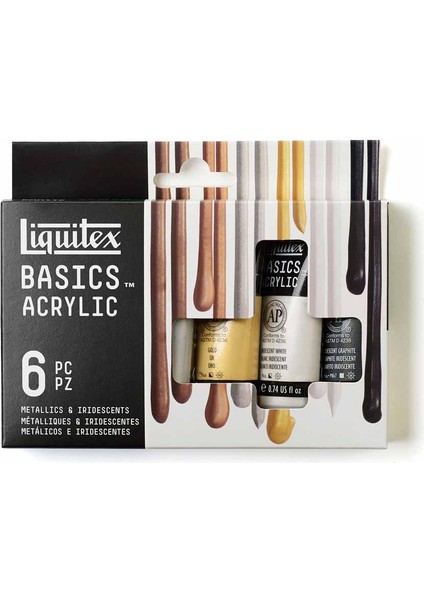 Basics Akrilik Boya Seti 6X22ML Metalik & Sedef