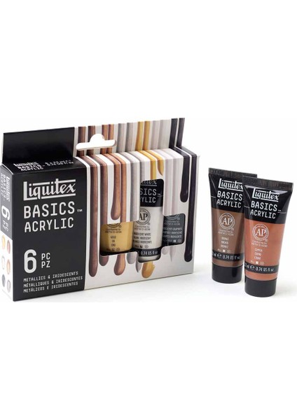 Basics Akrilik Boya Seti 6X22ML Metalik & Sedef fiyatları