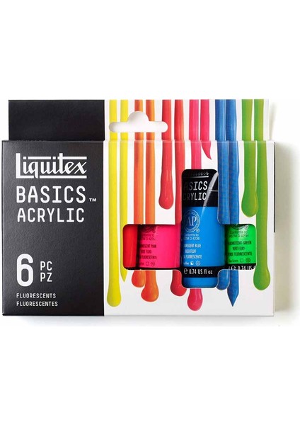 Basics Akrilik Boya Seti 6X22ML Floresan