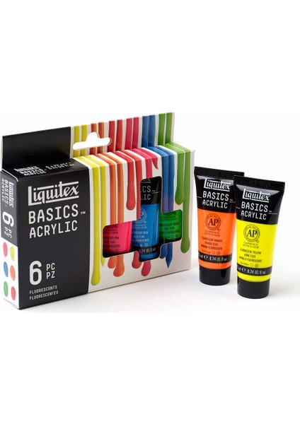 Basics Akrilik Boya Seti 6X22ML Floresan
