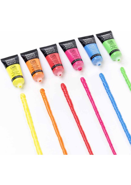 Basics Akrilik Boya Seti 6X22ML Floresan