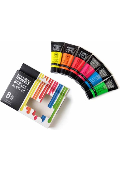 Basics Akrilik Boya Seti 6X22ML Floresan