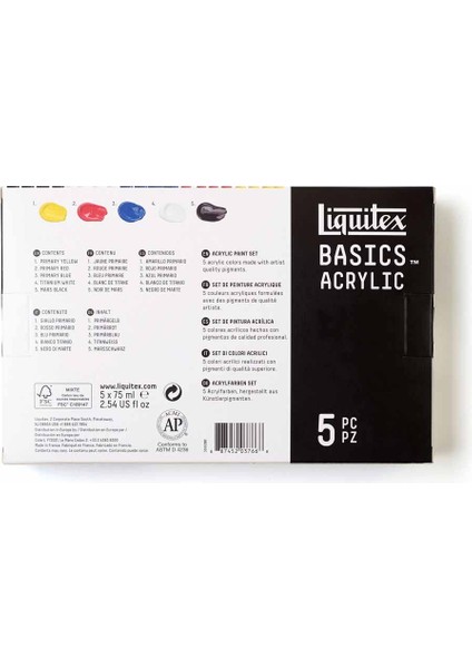 Basics Akrilik Boya Set 5X75ML indirimleri