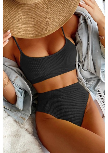Yüksek Bel Özel Kumaş Bikini Altı