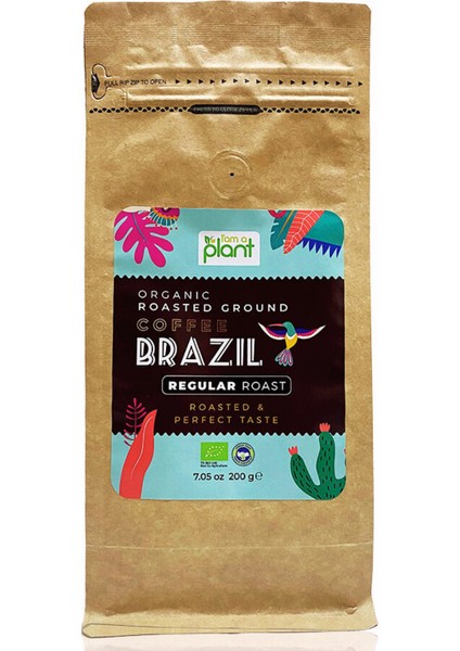 Organik Öğütülmüş Filtre Kahve Brezilya Medium 200 gr