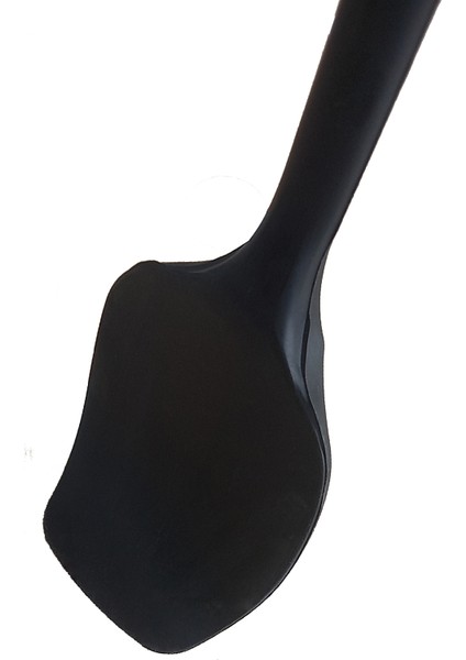 Yanmaz Yapışmaz Silikon Spatula Yassı Kaşık Seti 6lı Siyah 27cm