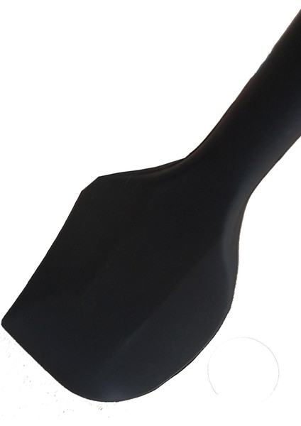 Yanmaz Yapışmaz Silikon Spatula Yassı Kaşık Seti 6lı Siyah 27cm