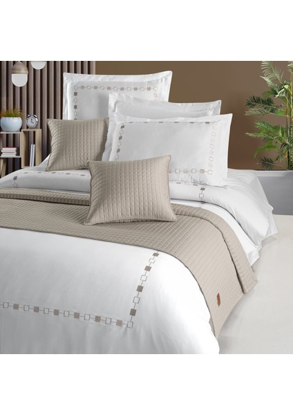 Pasıonı - Saten - Elegante - Çift Kişilik Yatak Runner Seti