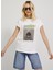 Bisiklet Yaka Baskılı Ekru Kadın T-Shirt 12234665 1
