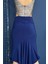 Saks Royal Blue Hologram Sırt ve Yan Dekolteli Yırtmaçlı Tango Elbisesi 2
