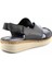 Siyah Leather Kadın Sandalet K05281203003 4